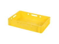 Stacking bin E1 - yellow - 600 x 400 x H 125 mm