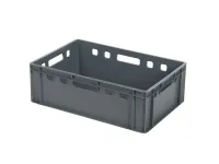 Stacking bin E2 - grey - 600 x 400 x H 200 mm