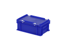 Bac gerbable avec couvercle - 300 x 200 x H 133 mm - Bleu - (fond lisse) - 1
