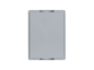 Bac gerbable avec couvercle - 400 x 300 x H 133 mm - Gris - (fond lisse) - 3