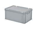 Bac gerbable avec couvercle - 600 x 400 x H 295 mm - Gris - (fond renforcé) - 1