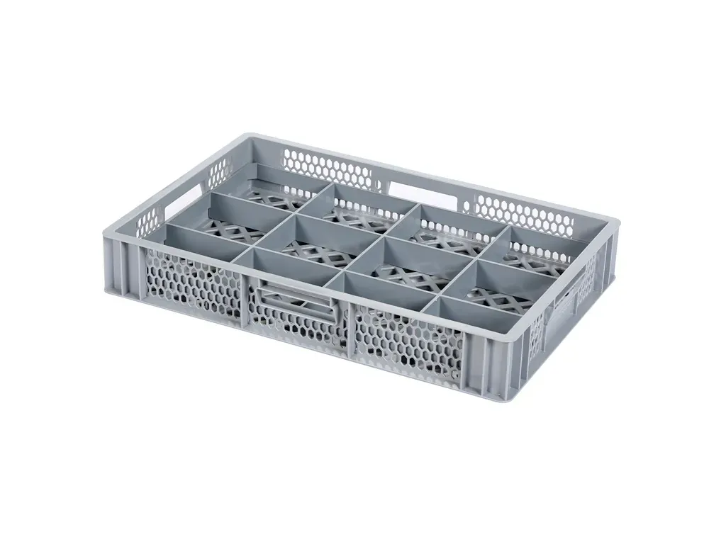 Glass crate BASIC - 600 x 400 x H 99 mm for 12 glasses - maximum glasheight 72 mm - maximum Ø 116 mm  