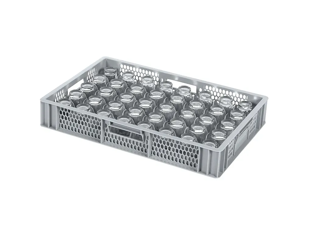 Casier à verres BASIC - 600 x 400 x H 99 mm pour 40 verres - ht. de verre max. 72mm - Ø max. 65mm