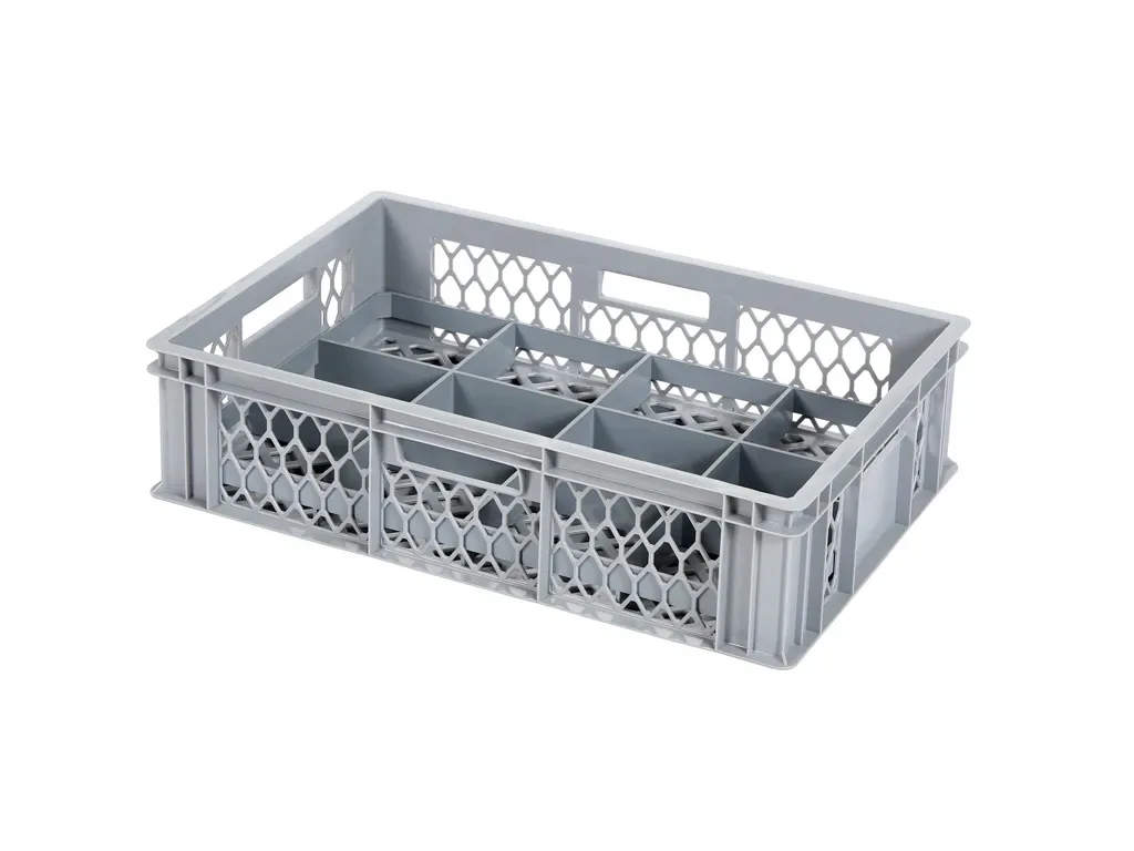 Casier à verres BASIC - 600 x 400 x H 154 mm pour 12 verres - ht. de verre max. 125mm - Ø max. 116mm - seule division