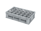 Gläserkiste - 600 x 400 x H 154 mm für 24 Gläser - max. Glashöhe 125 mm - max. Ø 85 mm - 1